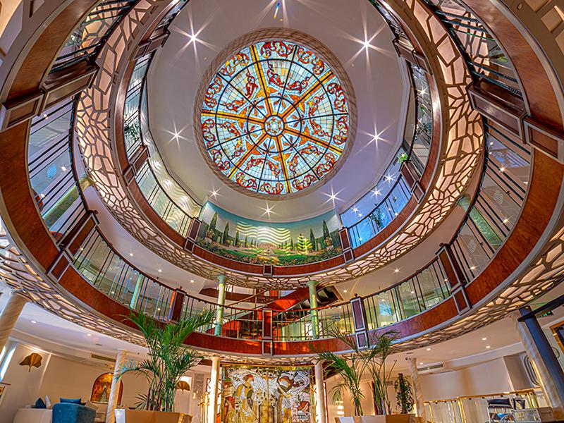The lobby of the Sonesta Moon Goddess Nile River cruise.