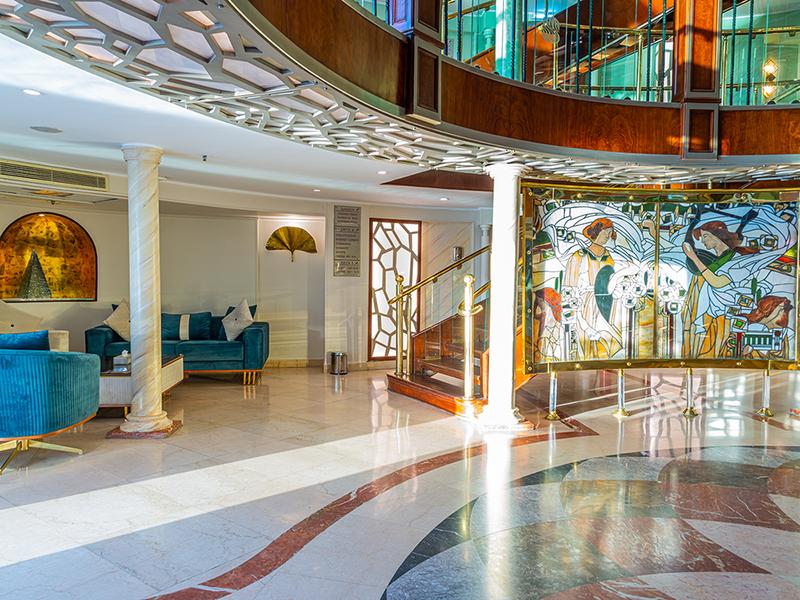 The lobby of the Sonesta Moon Goddess Nile River cruise.
